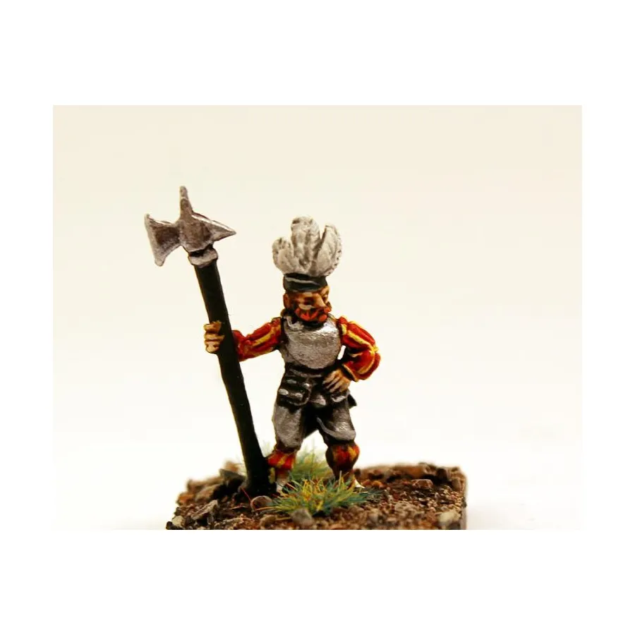 

Ландскнехт с бронированной алебардой стоя, Altuos Historical Miniatures - Early 16th Century (15mm)
