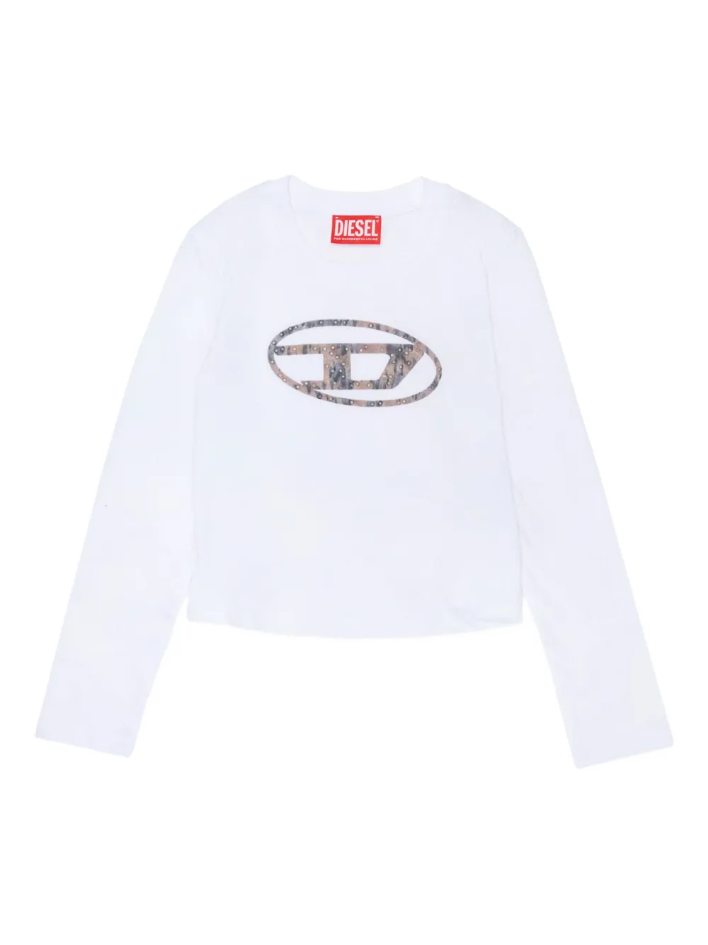 

Футболка с длинными рукавами и логотипом Diesel Kids, белый