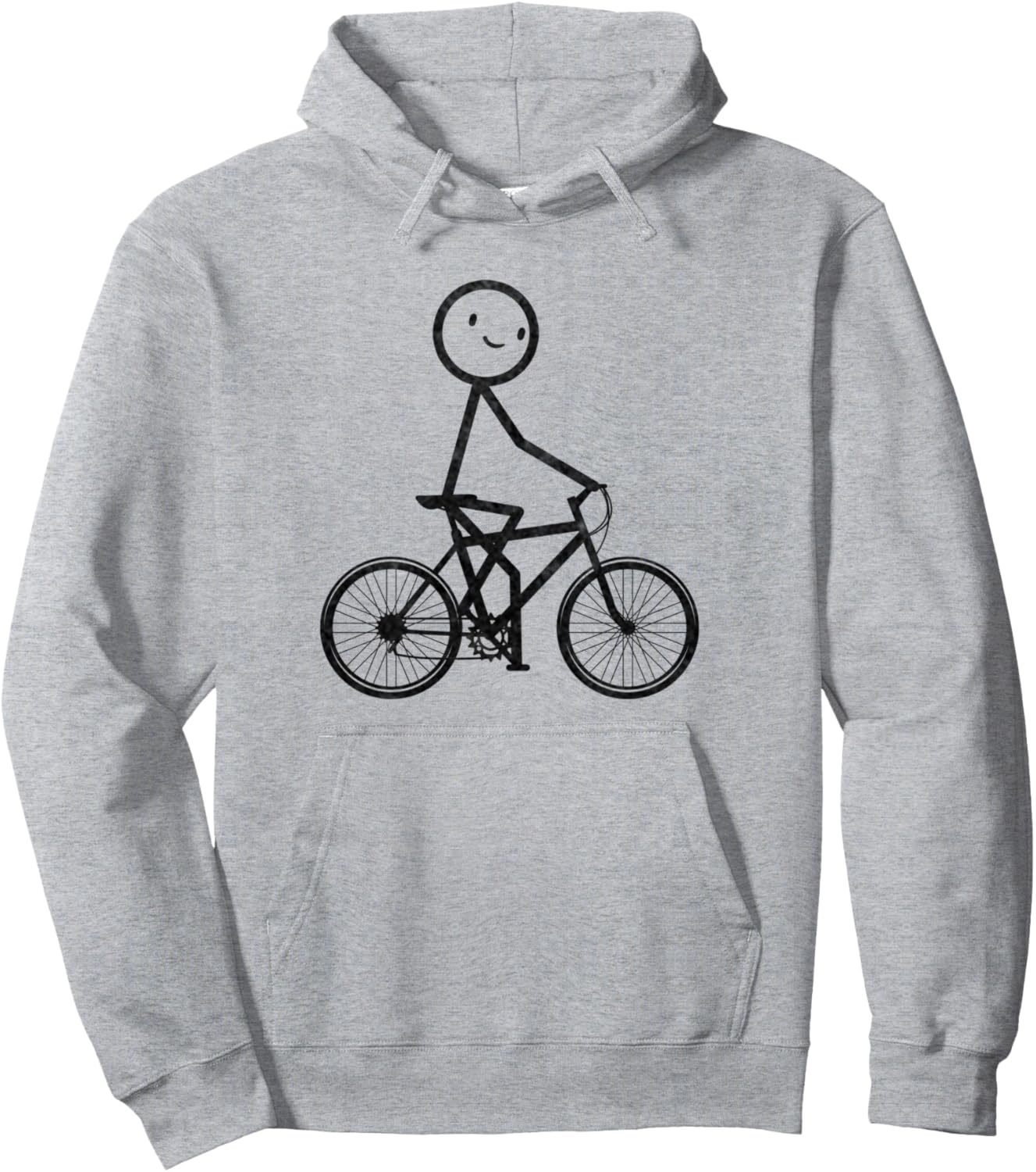 

Забавная толстовка с изображением велосипедиста-человечка из палочек Bmmb Cycling, серый