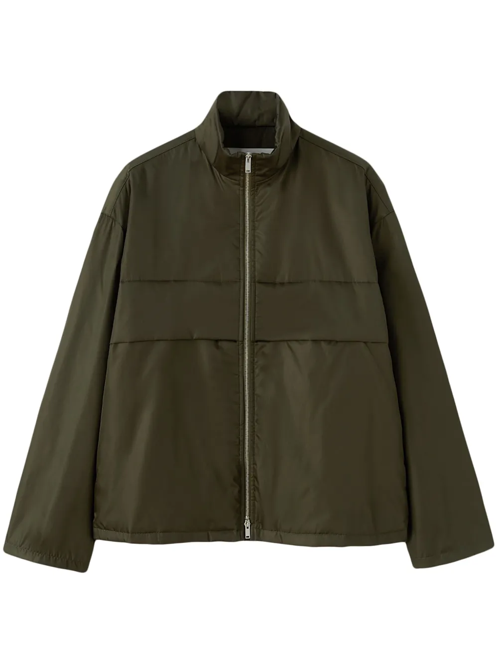 

Пуховик с воротником-воронкой JIL SANDER, зеленый