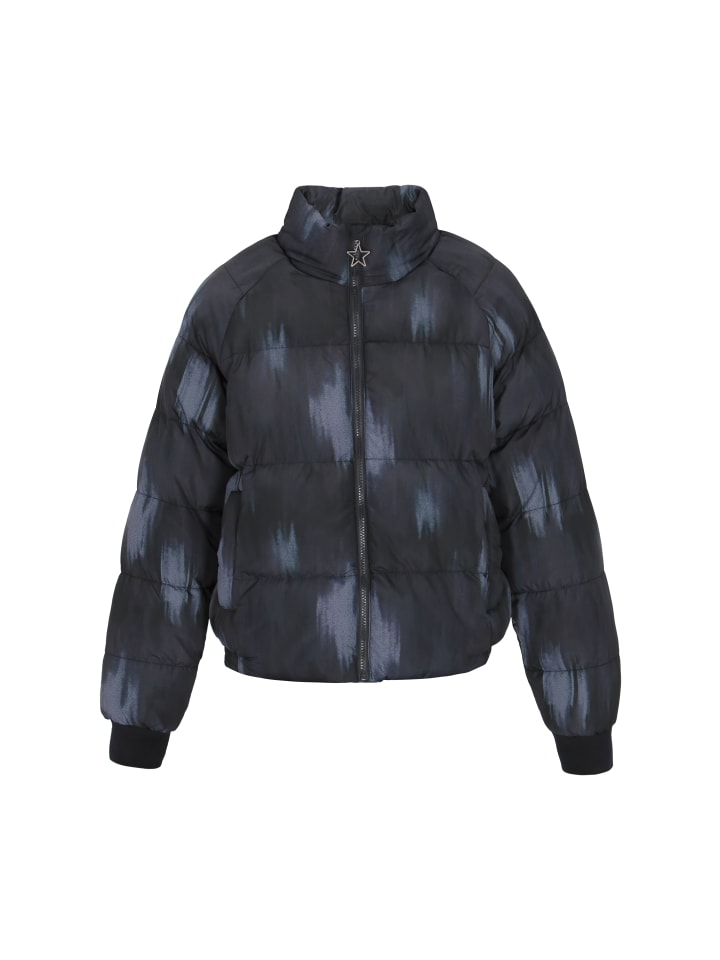 

Женская куртка серого цвета с разноцветными вставками myMo ROCKS