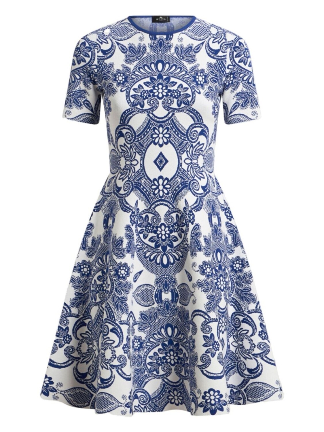 

Мини-платье ETRO с узорчатым жаккардом, синий