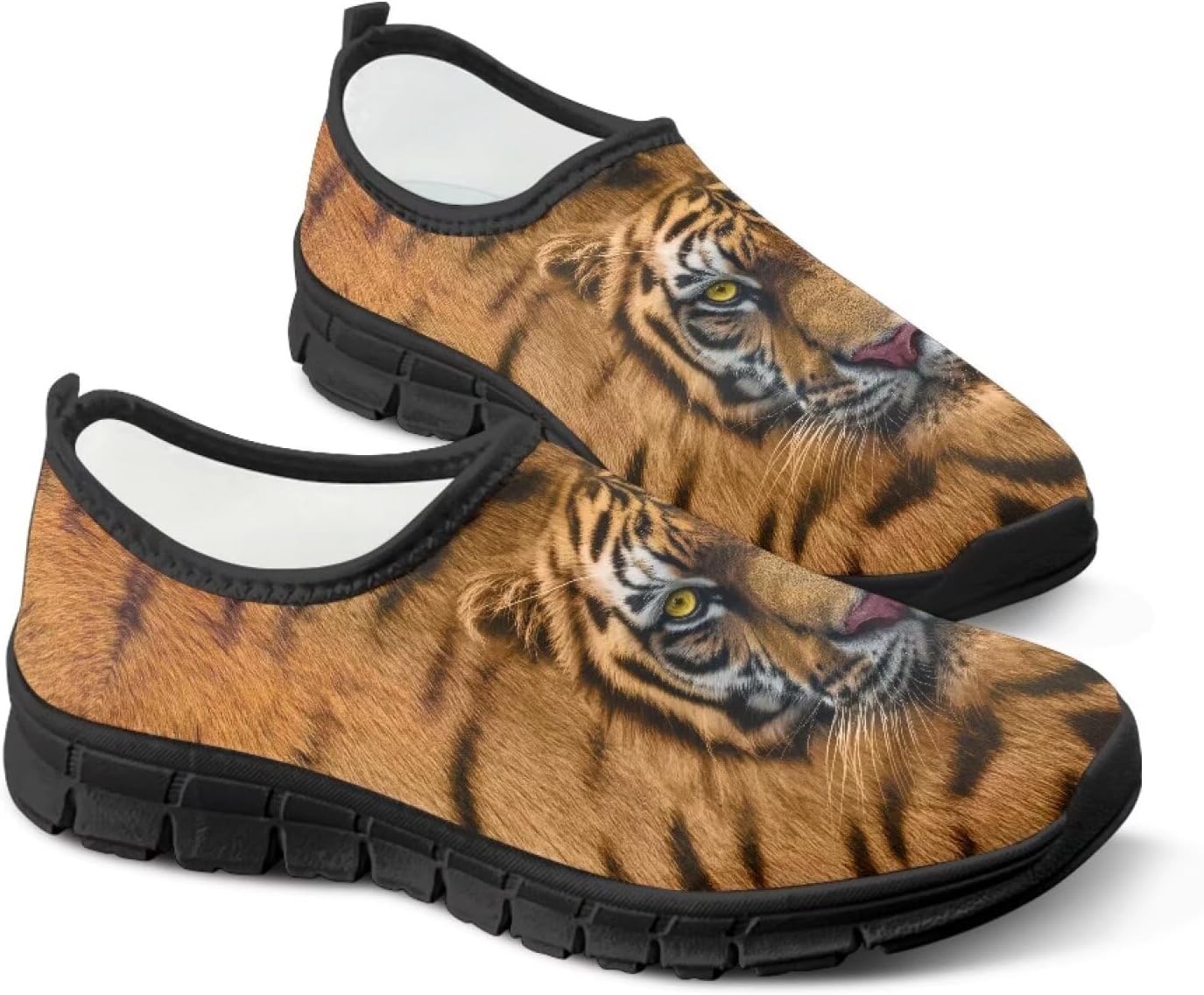 

Мужские слипоны, удобные кроссовки для бега, мужские прогулочные лоферы, дышащие Cugasmaru, Tiger Animal Print