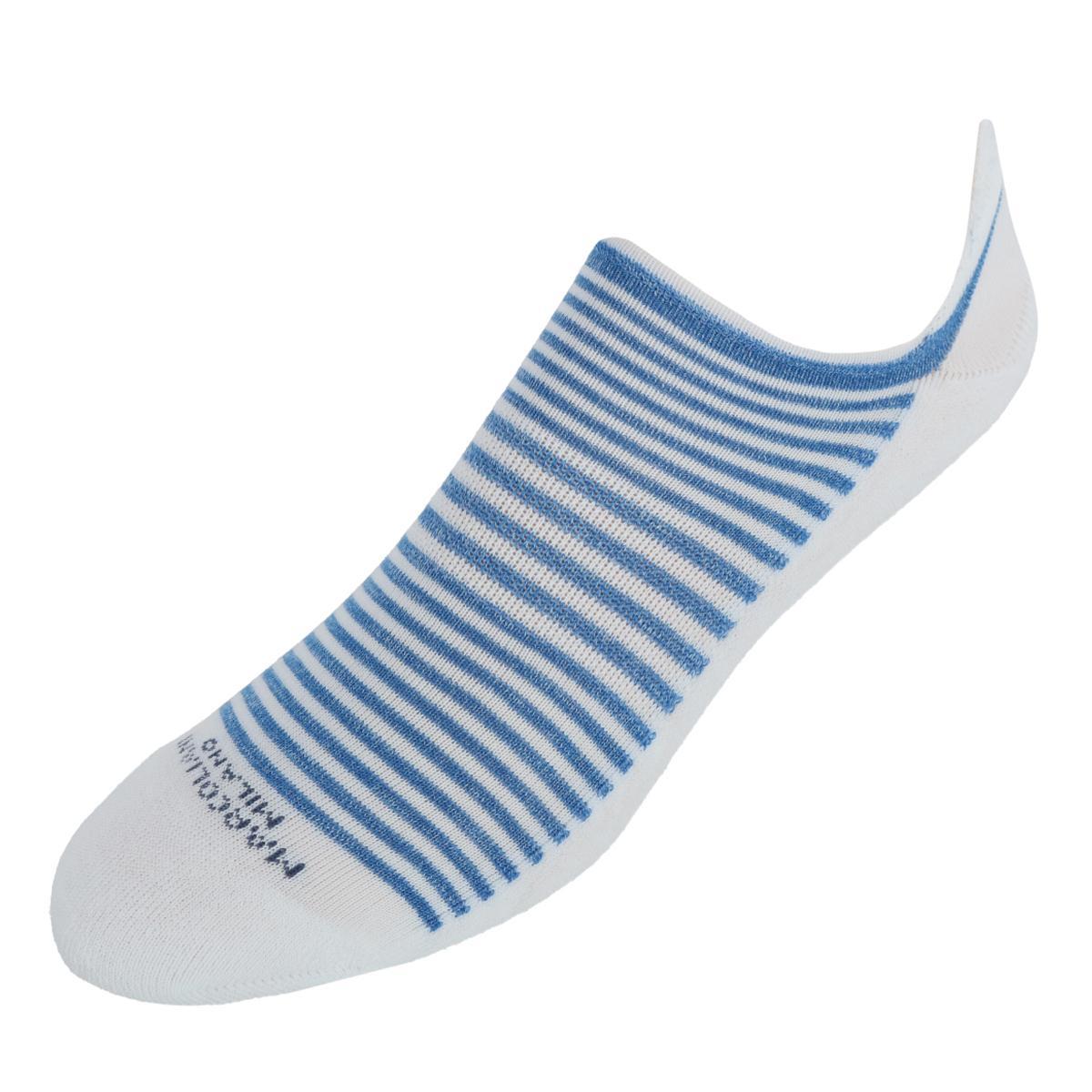 

Мужские мягкие невидимые носки для кроссовок Palio Stripe (1 пара) Marcoliani, белый/синий