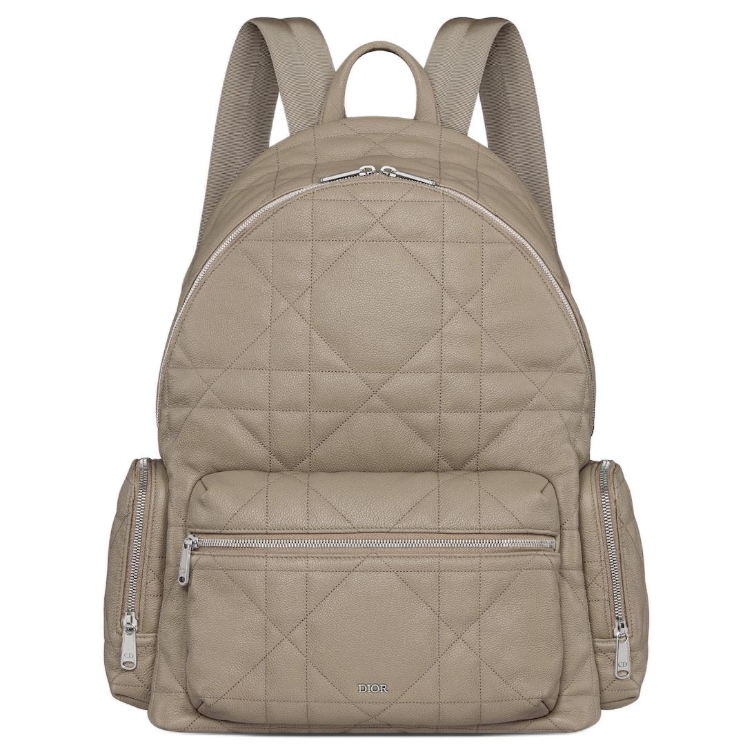 

Dior Мужской рюкзак Maxicannage из телячьей кожи, бежевый