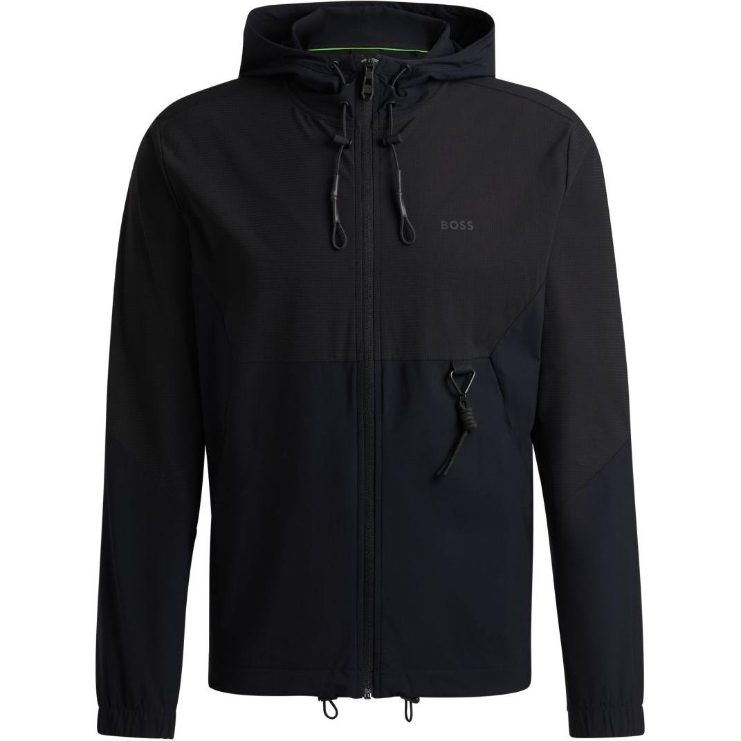 

Базовый худи на молнии HUGO BOSS, черный