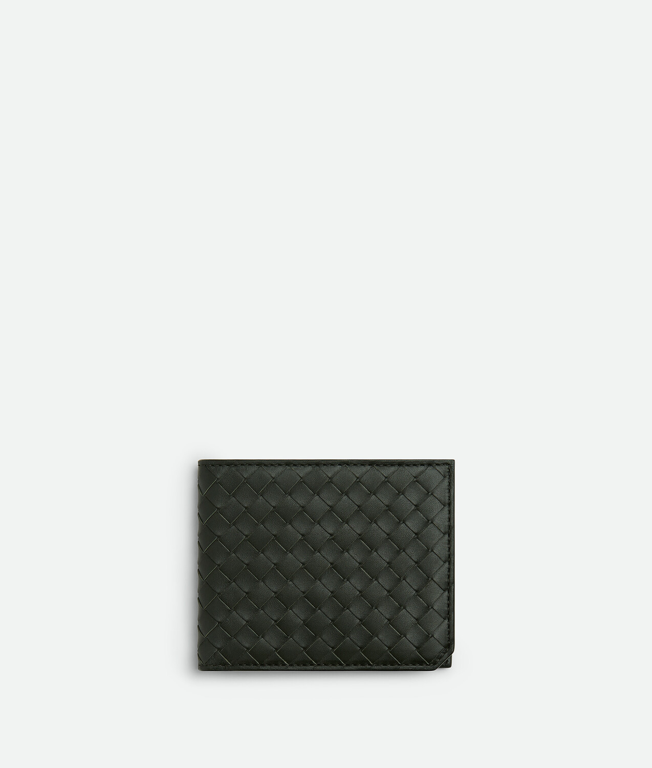 

Intrecciato piccolo bi-fold wallet BOTTEGA VENETA, темно-зеленый