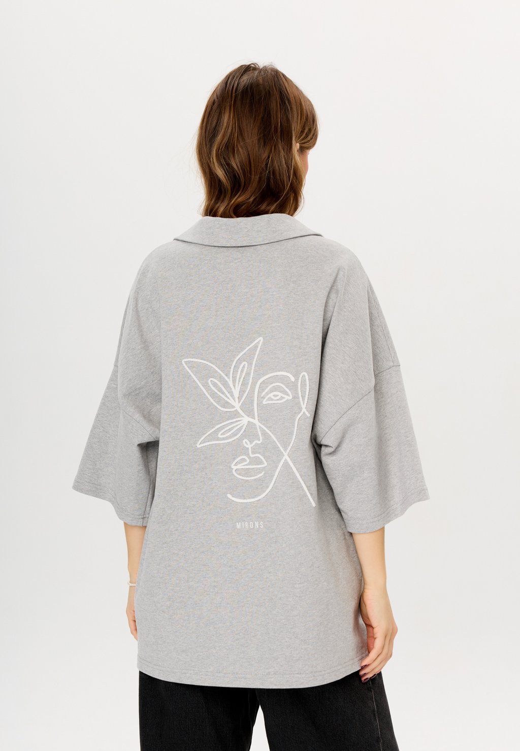

Рубашка поло Long sleeved top MIRONS, светло-серый