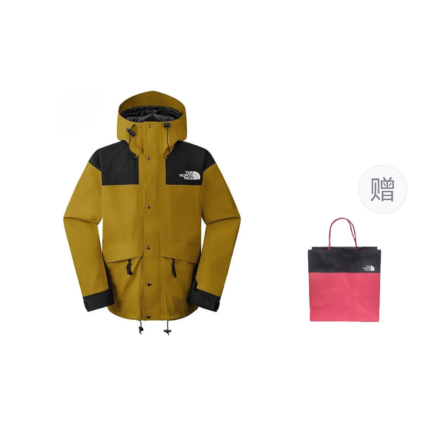

Ветровка куртка унисекс мох зеленый + подарочный пакет The North Face