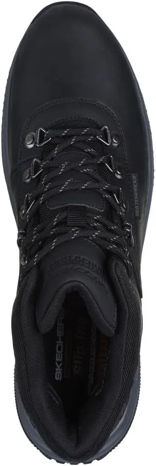 Кроссовки Skechers Herren Meroe PikemanStiefelette, Black Leather Synthetic — фото 2