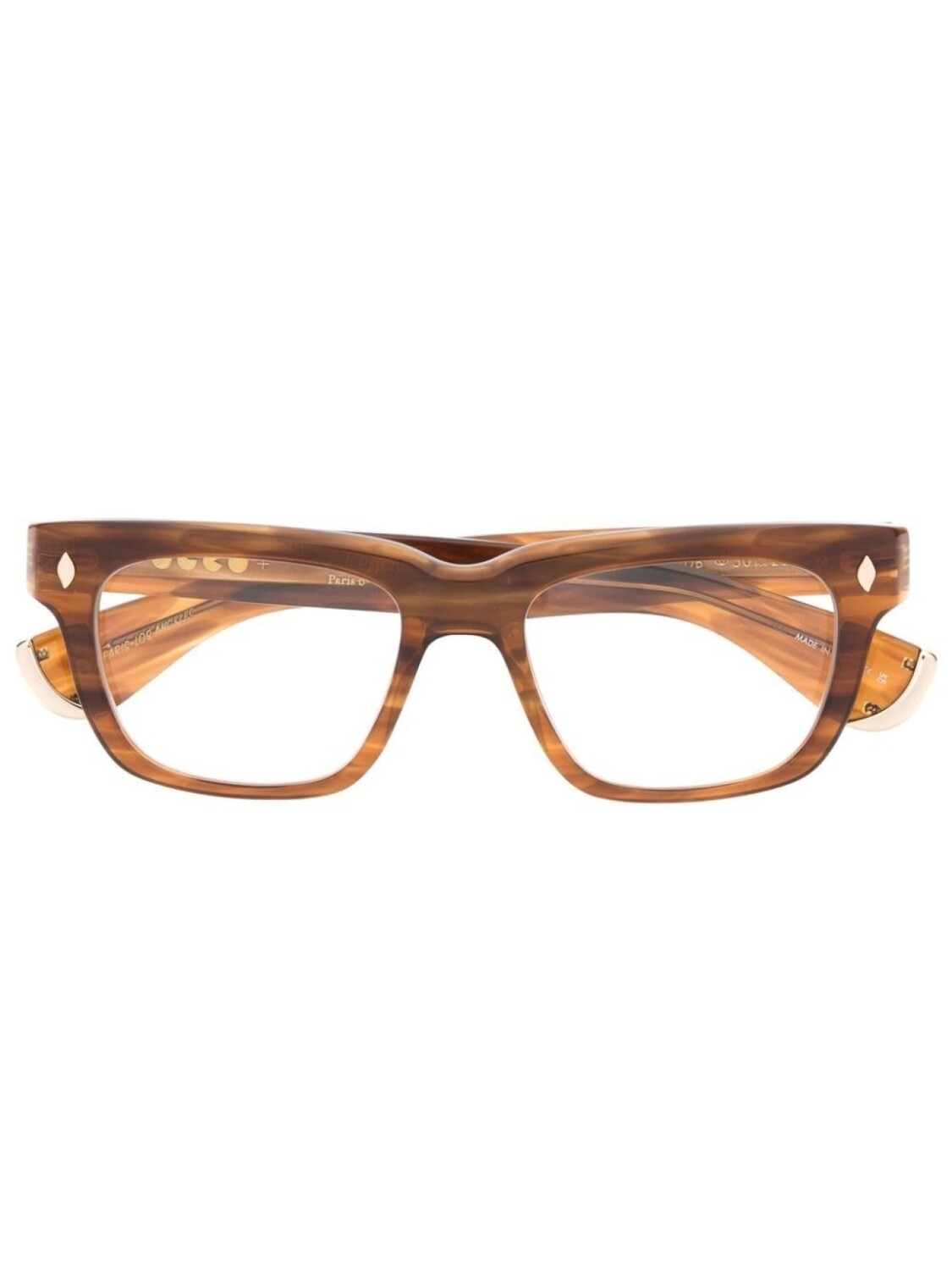 

Garrett Leight очки в квадратной оправе из коллаборации с Officine Générale, коричневый