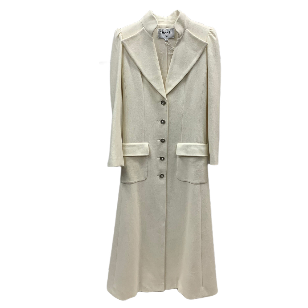 

CHANEL Белое женское пальто-тренч, White