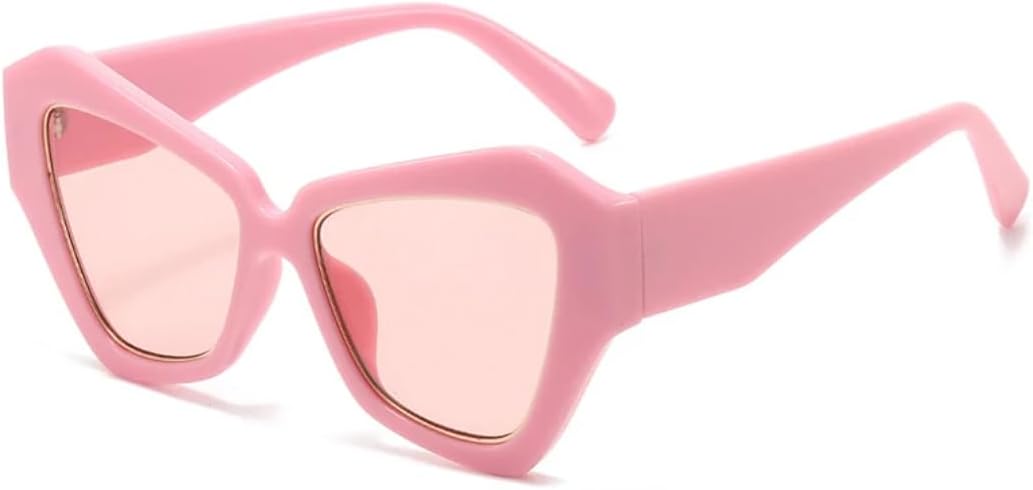 

Ретро-солнцезащитные очки «кошачий глаз» в форме многоугольника, желейные, женские, с защитой от УФ-излучения UV400, модные, с градиентным переходом, мужские TYUVIVO, Pink Pink