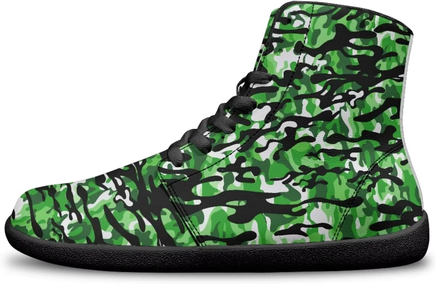 Мужские высокие кроссовки Barefoot с широкой коробкой для пальцев, подошвой с нулевым уклоном, противоскользящие, для походов и бега, ботинки до щиколотки Xixirimido, камуфляж — фото 3
