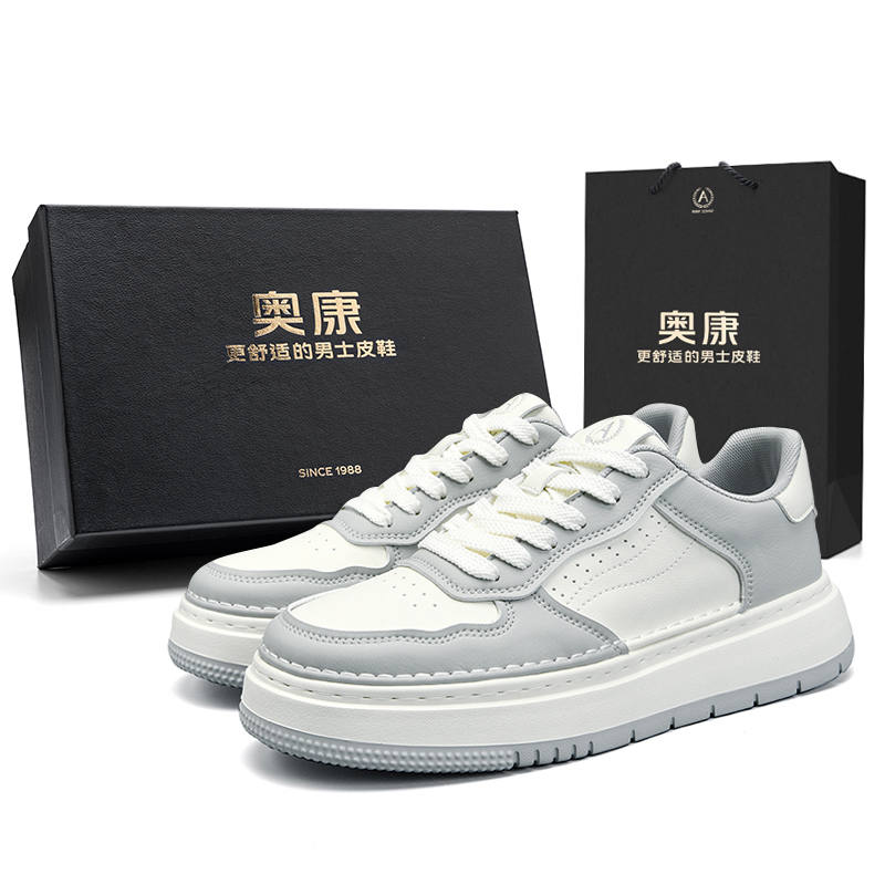

AOKANG Кроссовки Air Force One Series Unisex низкие белые черные белые серые, цвет White Gray[Standard Sports Shoe Size]