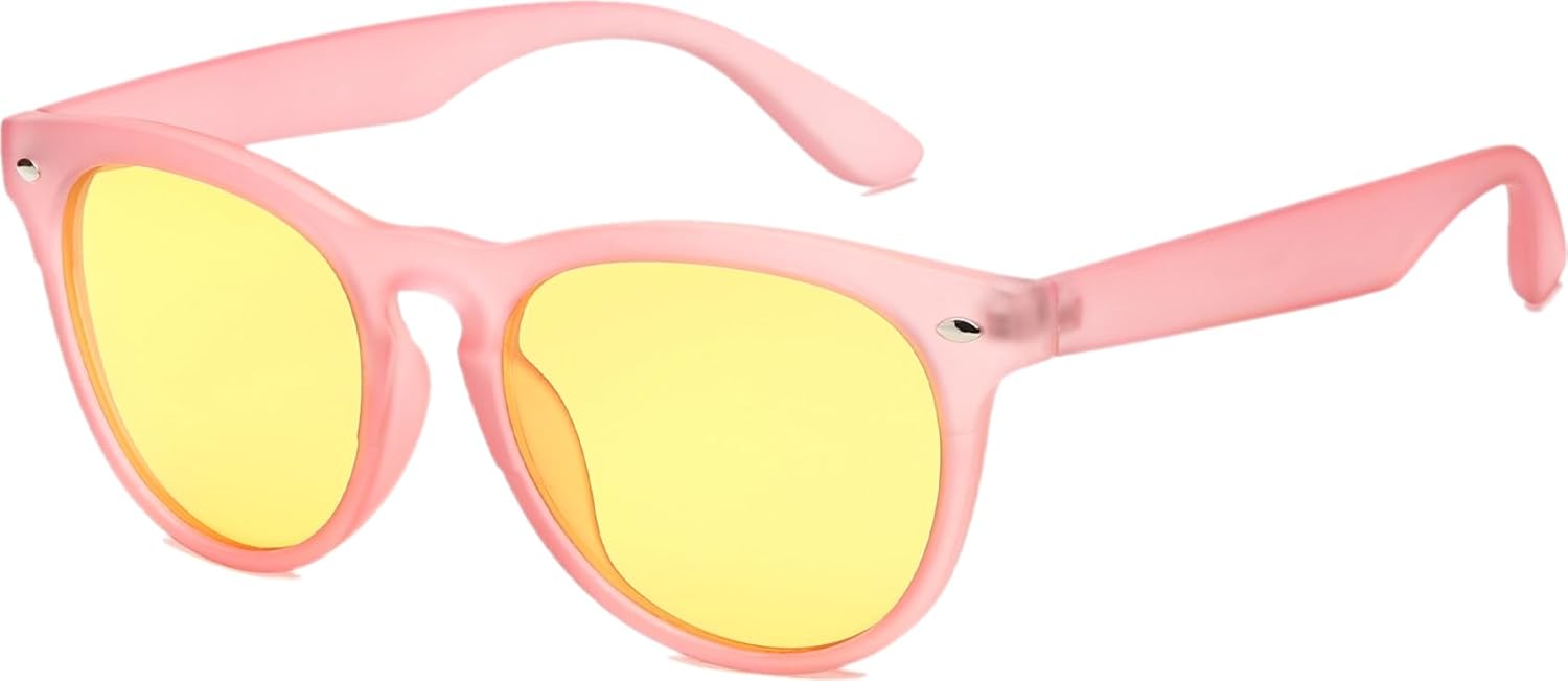 

Очки ночного видения для вождения, поляризованные, с антибликовым покрытием, желтого цвета, солнцезащитные очки для вождения в ночное время, для мужчин и женщин Yogo Vision, Transparent Rubber Pink