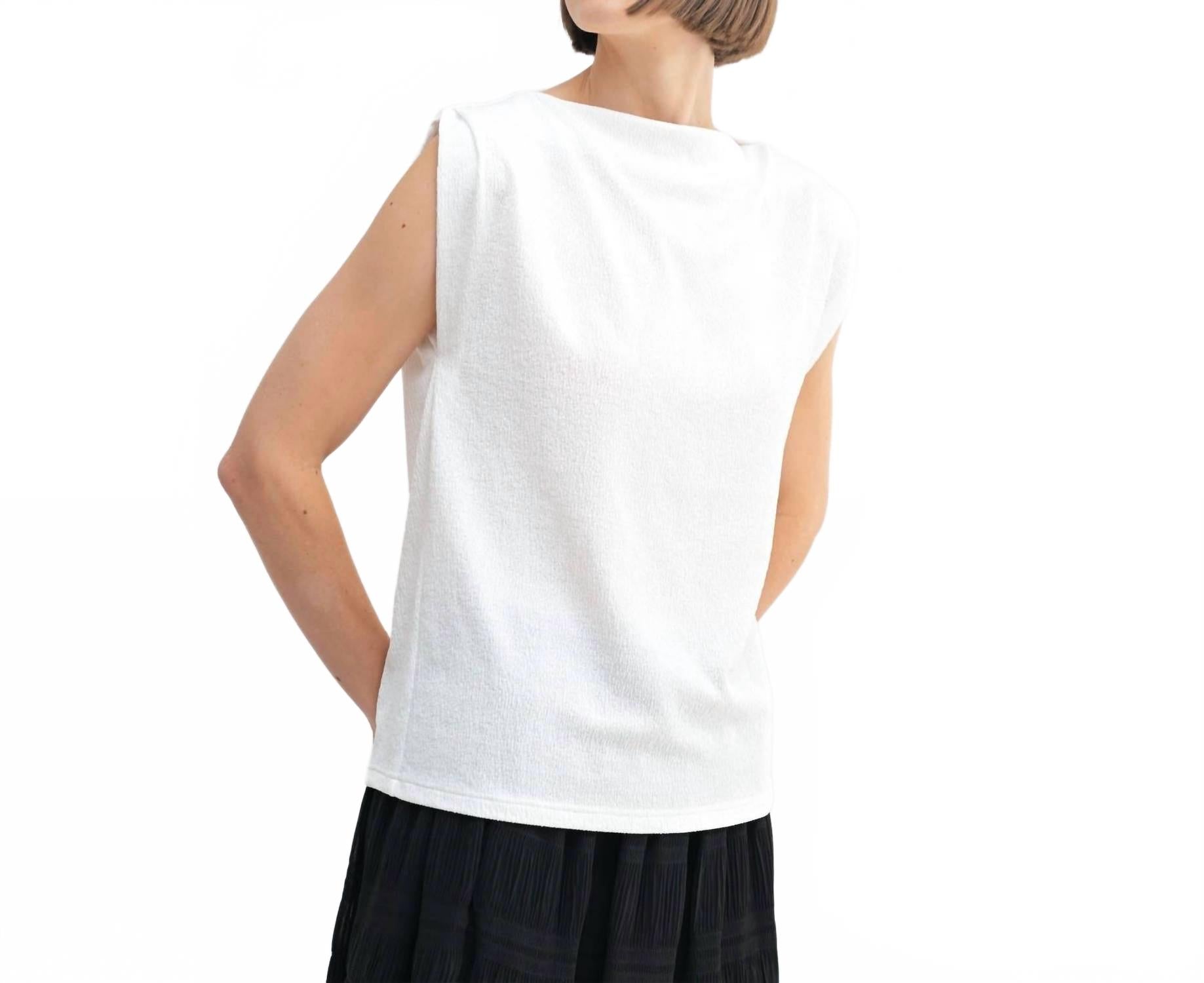 

Fun 2 Fun Вязаный топ с вырезом-лодочкой, белый