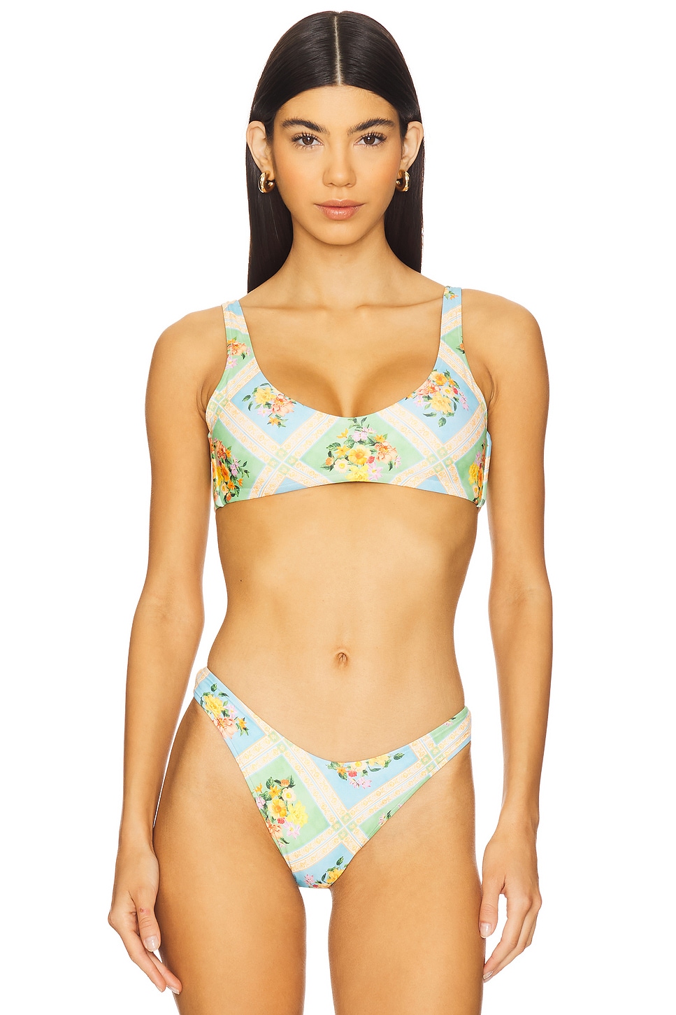 

Топ Sanibel Show Me Your Mumu, reversible bouquet gingham