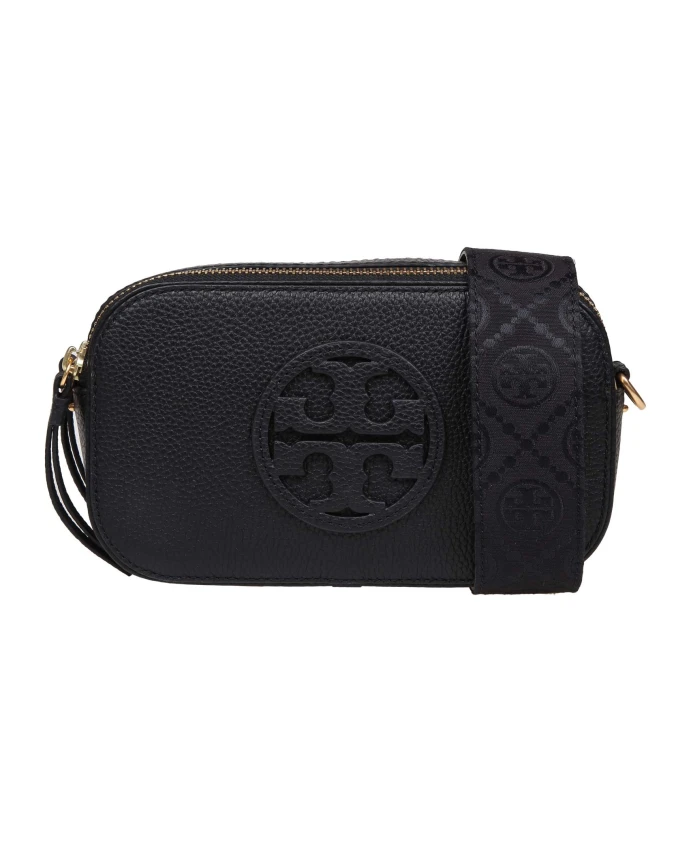 

Кожаная сумка через плечо с логотипом в виде двойной буквы Т. Tory Burch, черный