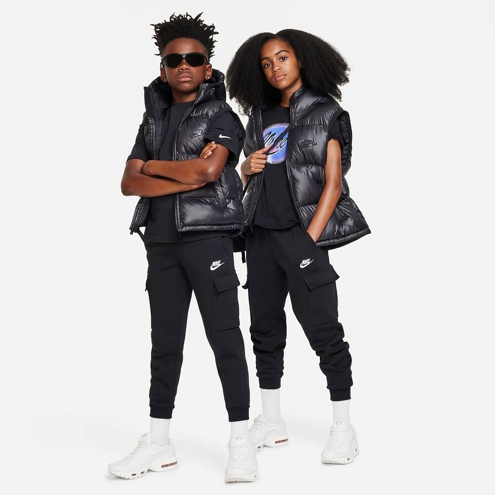 Флисовые брюки-карго Nike Sportswear Club для мальчиков 8–20 лет, цвет Dk Gray Heather — фото 2