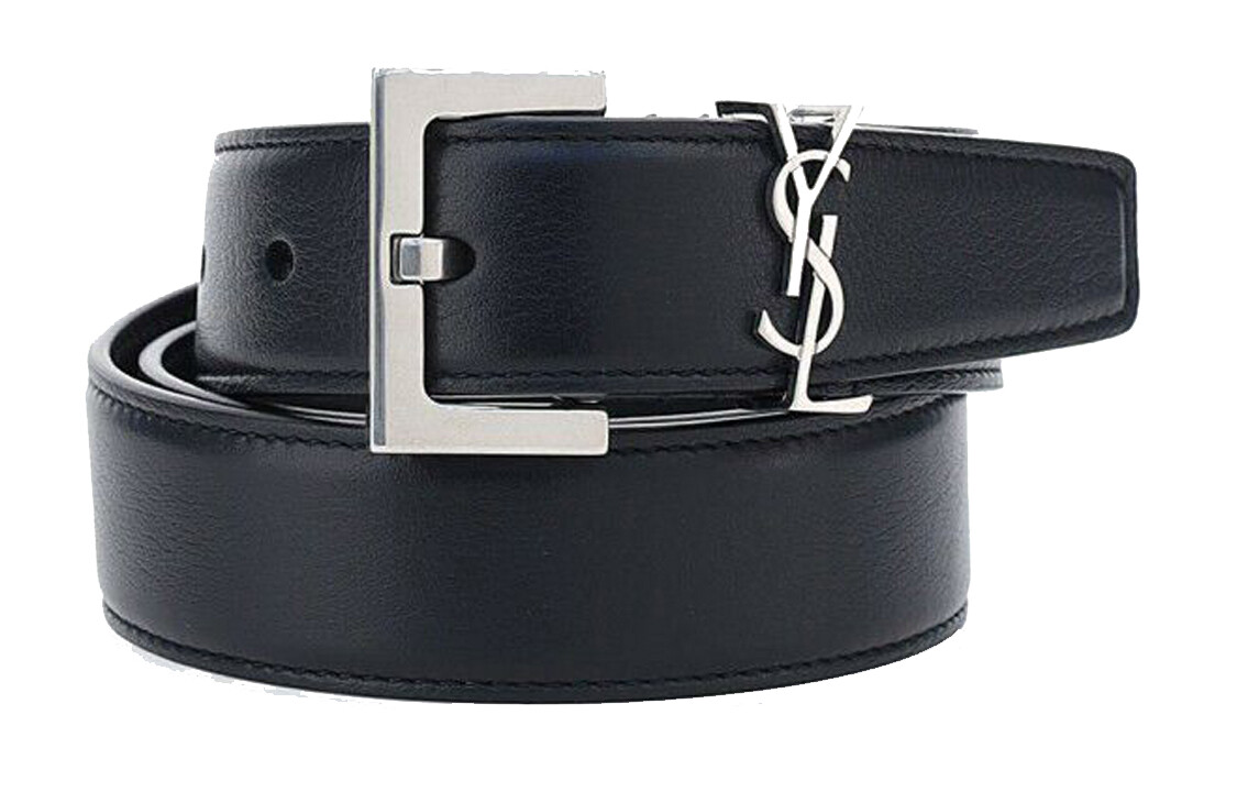 

Ремень женский Saint Laurent Cassandre, черный