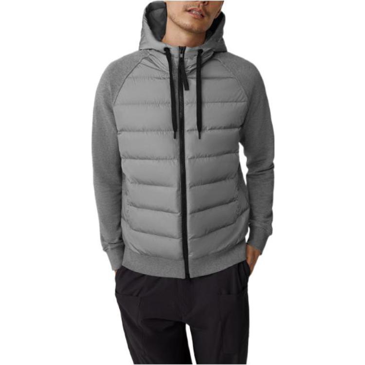 Canada Goose Куртка пуховая мужская серии Hurron FW22 лайм серый, Heather Gray Stone Color — фото 4