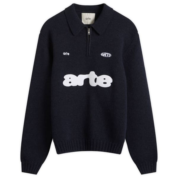 

Футбольный трикотажный джемпер-поло Arte, темно-синий