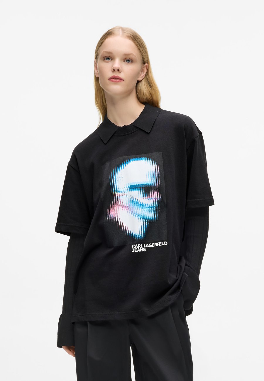 

Футболка Karl Lagerfeld Jeans Print T-shirt, Black, Черный, Футболка Karl Lagerfeld Jeans Print T-shirt, Black