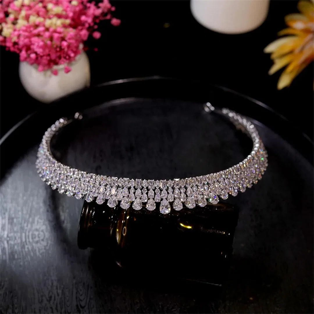 Женский ободок-корона со стразами для вечеринки Fnfmrfmr, Silver — фото 4