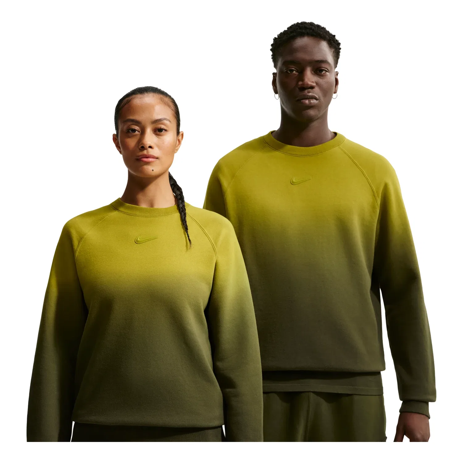 Футболка Nike NOCTA Fleece CS Crew 'Moss Medium Olive' HJ6338-390, зеленый