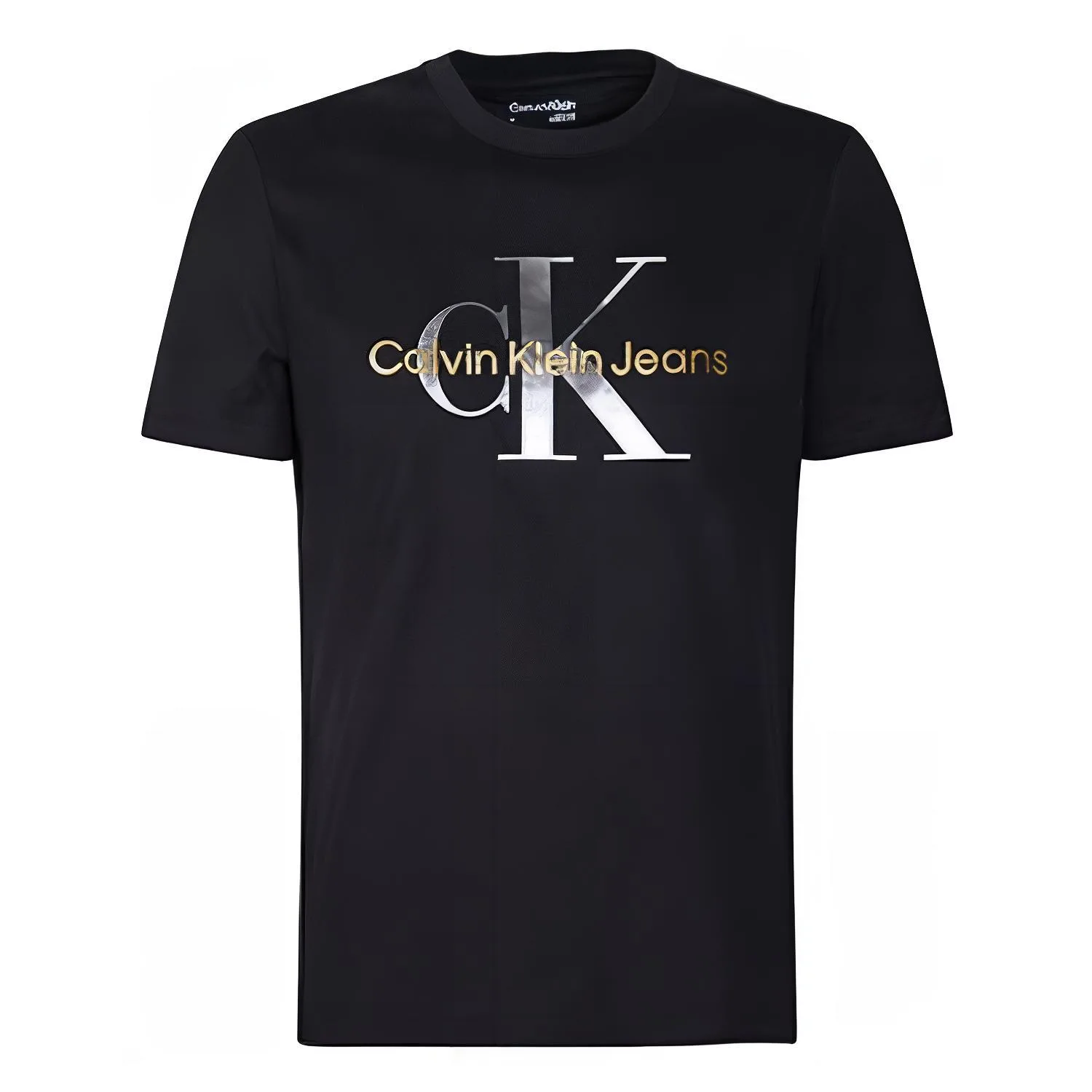 Футболка мужская с круглым вырезом Calvin Klein, Black with Gold Letter
