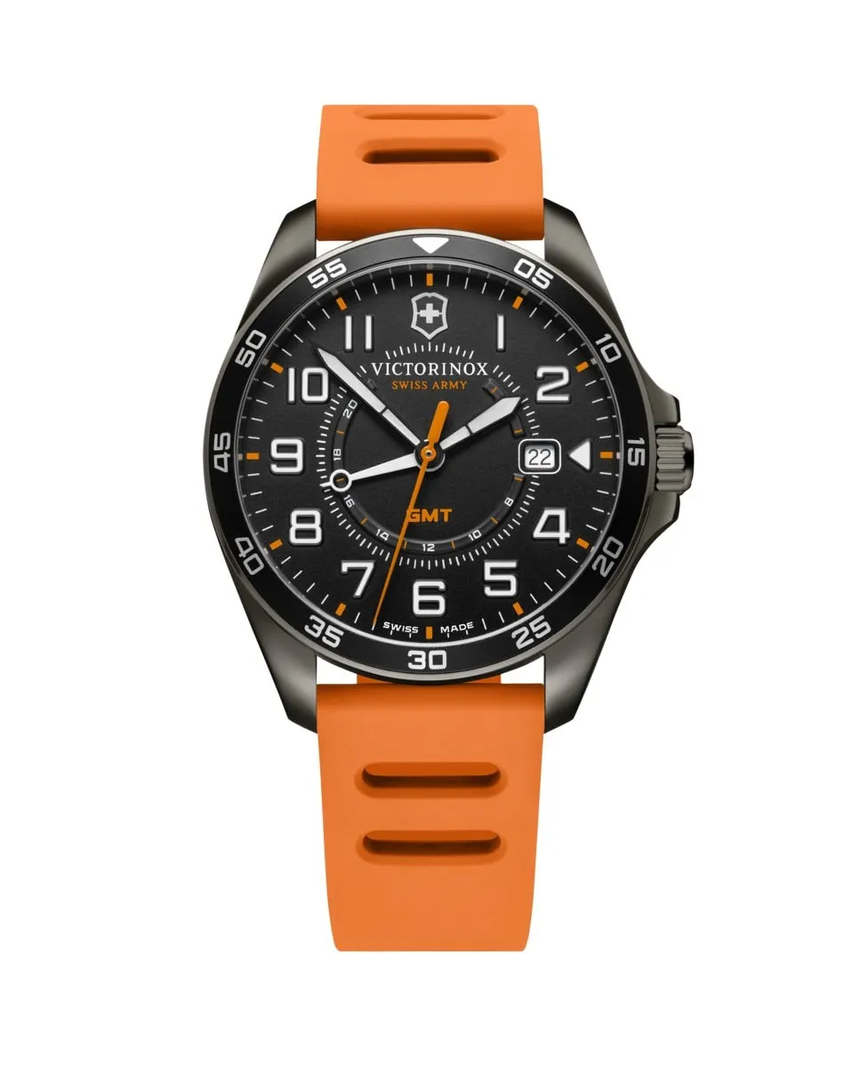 

Мужские часы Fieldforce V241897 с резиновым и оранжевым ремешком Victorinox, оранжевый