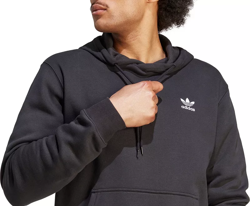 Мужская худи с трилистником Adidas Originals Adicolor Essentials, черный — фото 4
