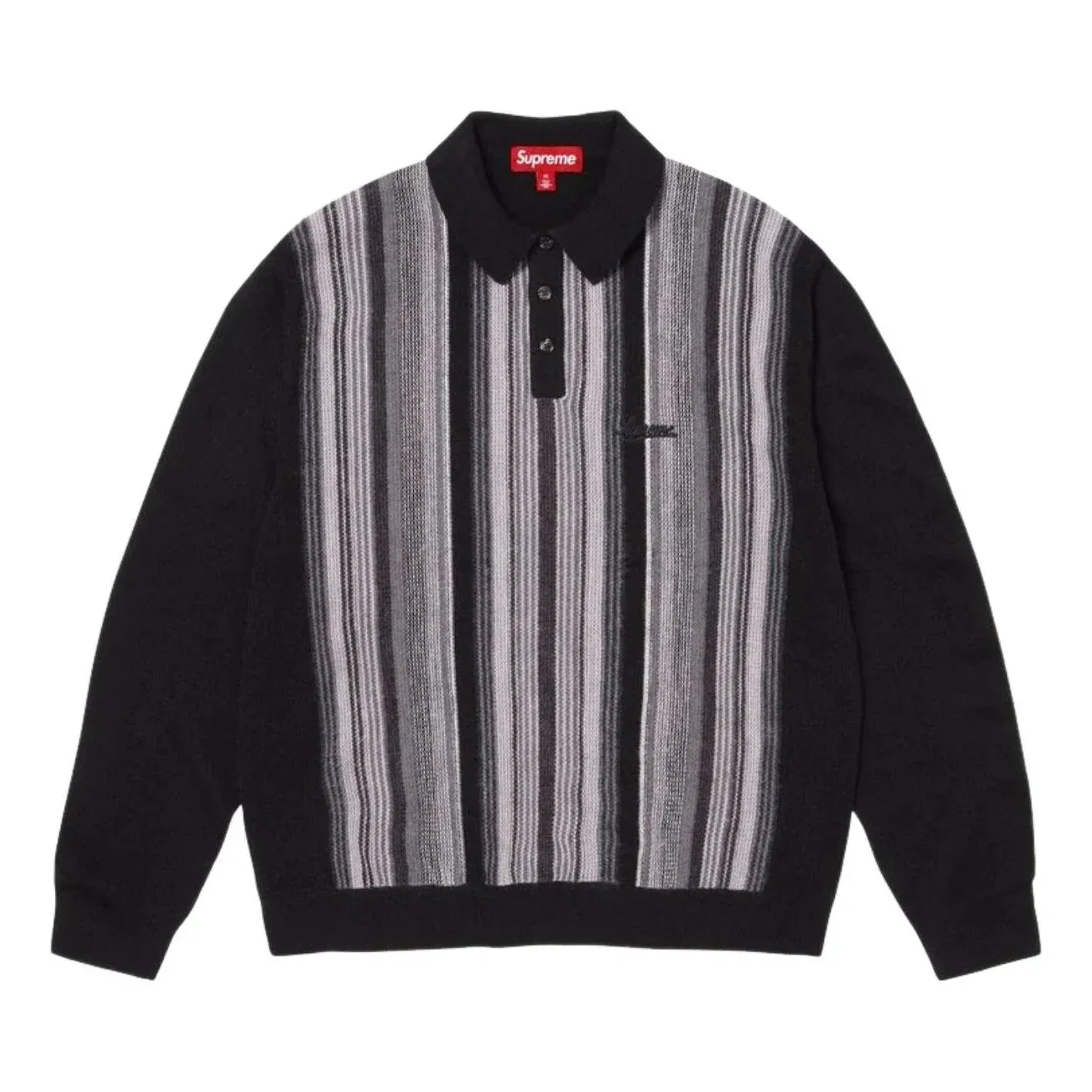 Поло Supreme SS26 Multi Stripe, цвет «черный» SUP-SS26-195-BLK