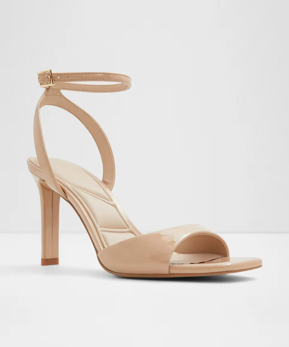 Женские босоножки на каблуке с квадратным носком Aldo, бежевый — фото 4