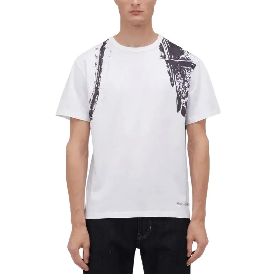 Футболка Fold Harness Crewneck Alexander McQueen, White — фото 3