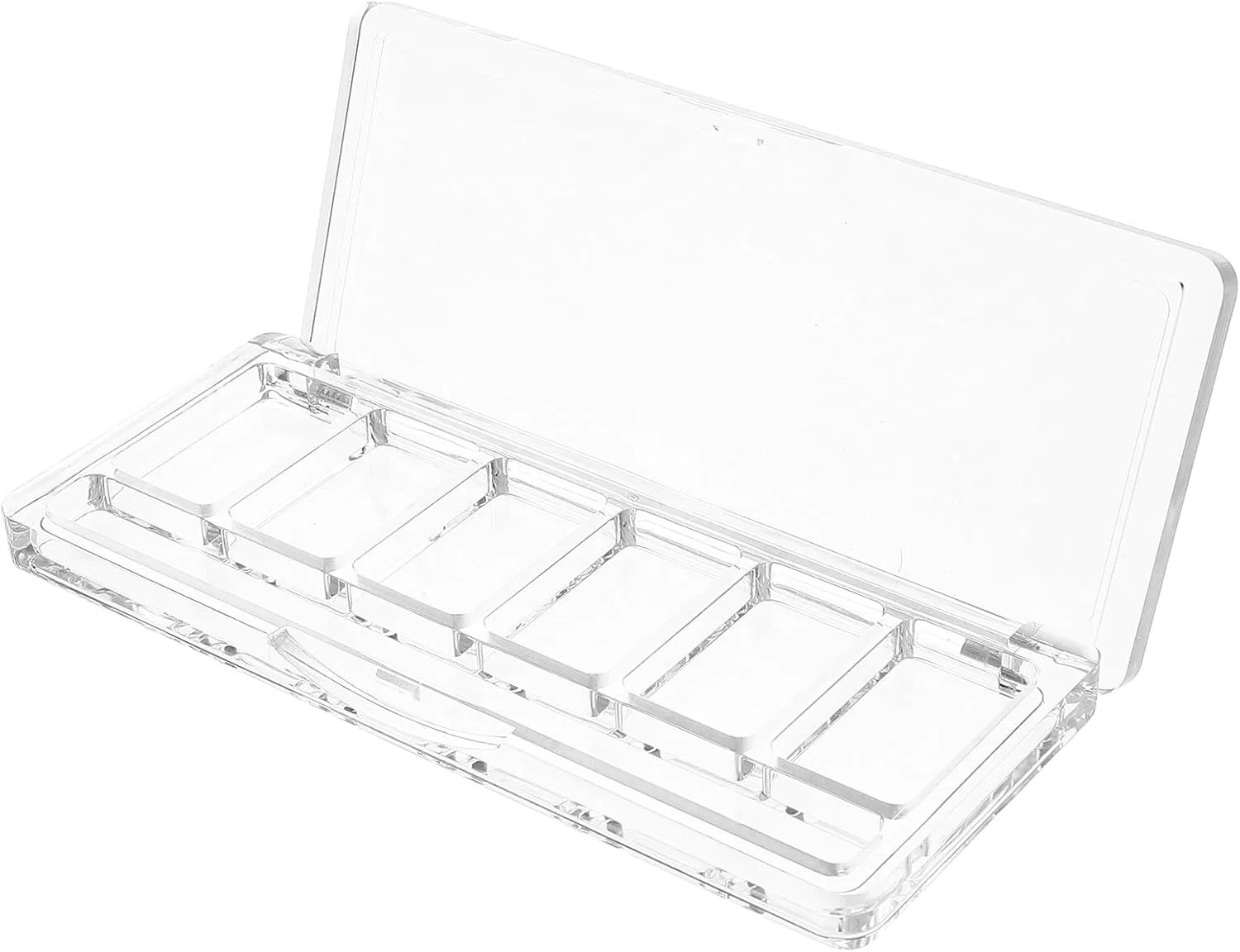 Палитра теней для век прозрачная Ipetboom, 6 ячеек, 12x5x1.2 см