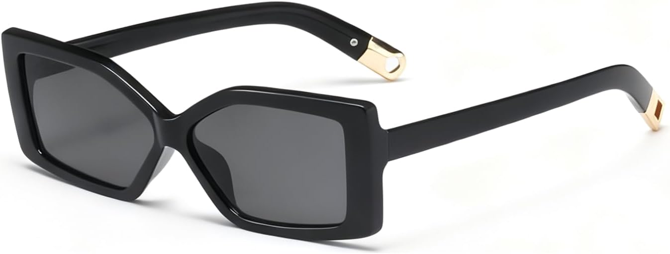 

Ретро-солнцезащитные очки-пилот для женщин и мужчин, винтажные квадратные солнцезащитные очки, модные солнцезащитные очки цвета шампанского, женские винтажные очки mincl, Black