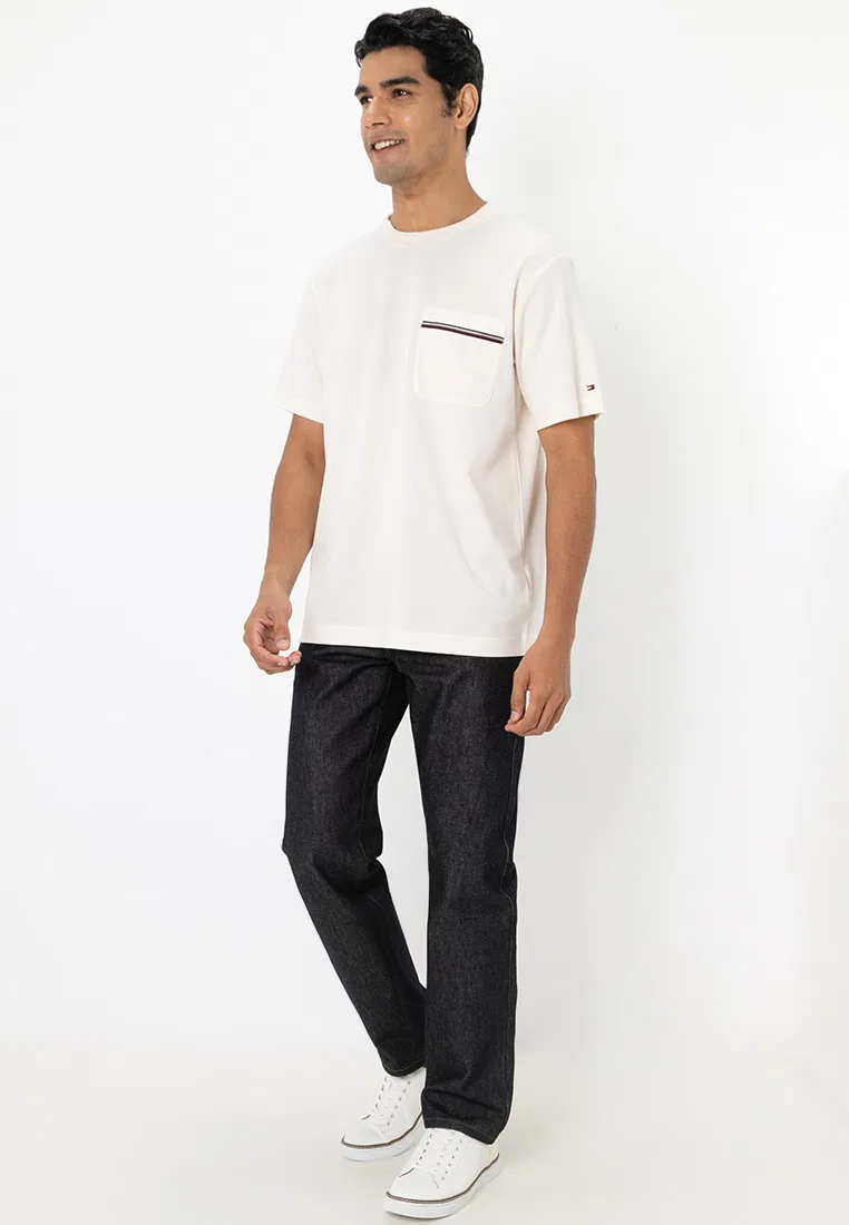 Футболка с коротким рукавом, Tommy Hilfiger, Pique Pocket Tee, слоновая кость — фото 4
