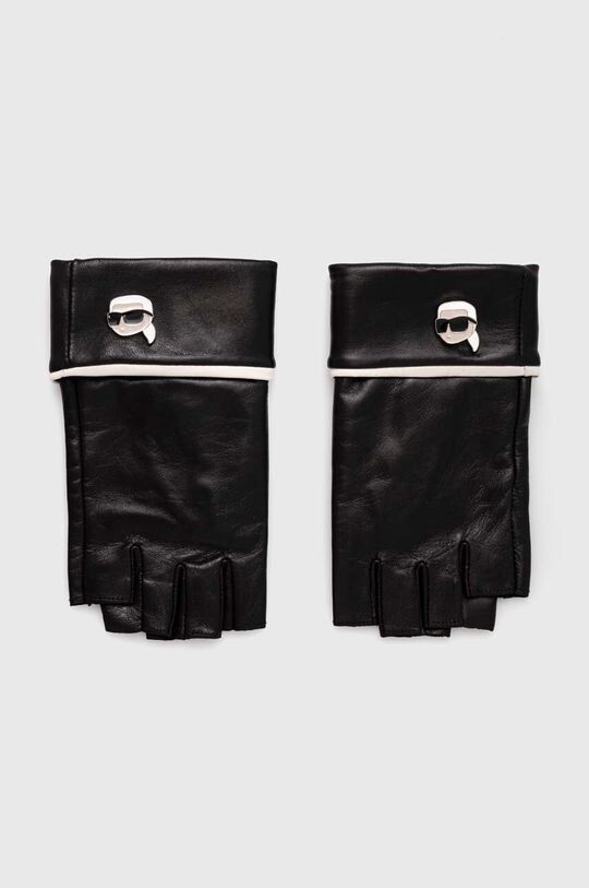 

Кожаные варежки Karl Lagerfeld, черный