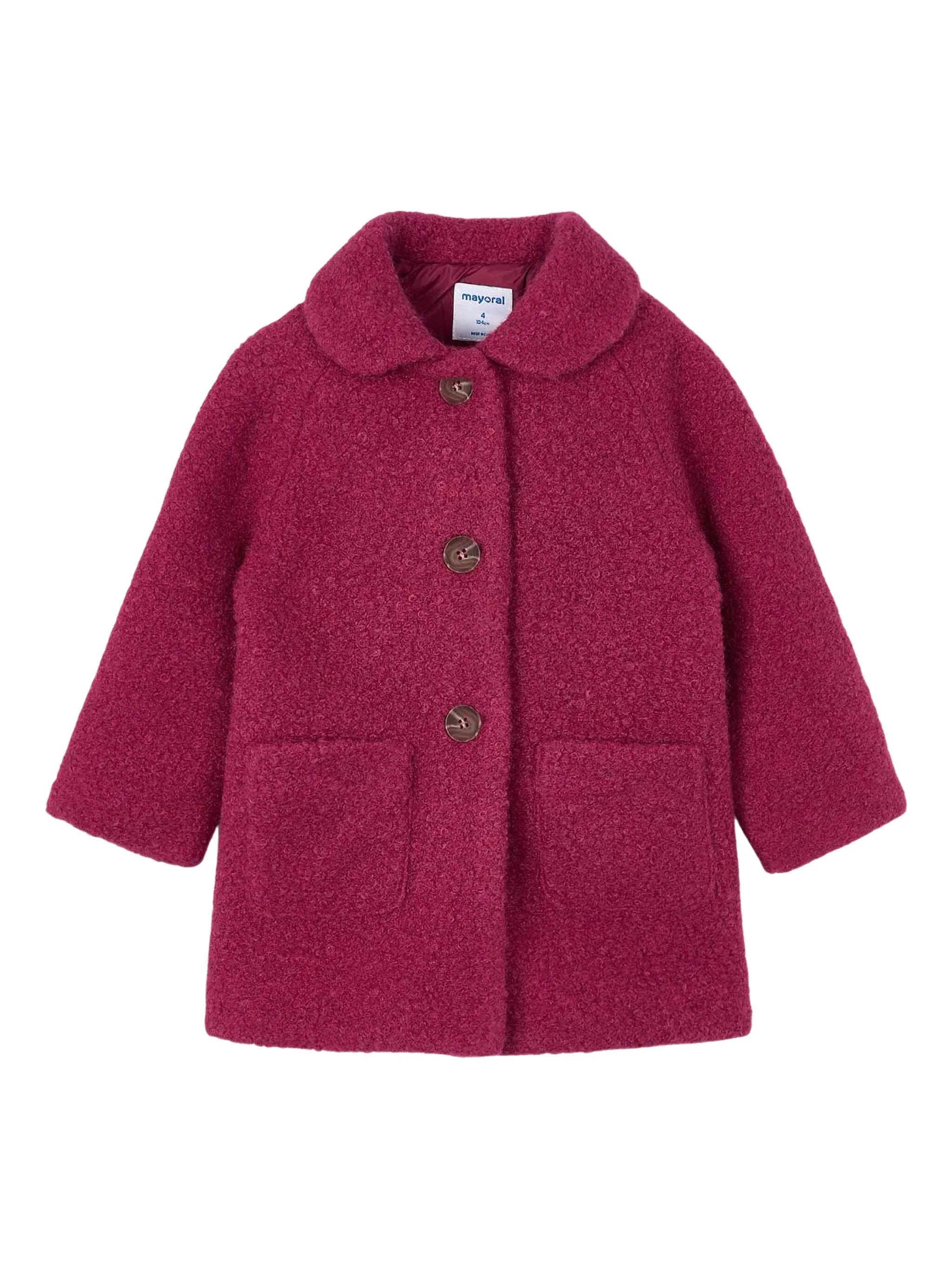 

Пальто на пуговицах Mayoral, розовый