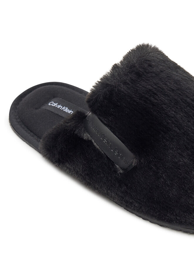 Домашние тапочки Calvin Klein Jeans Hotel Slipper Fur After Glow YW0YW01593, черный — фото 4