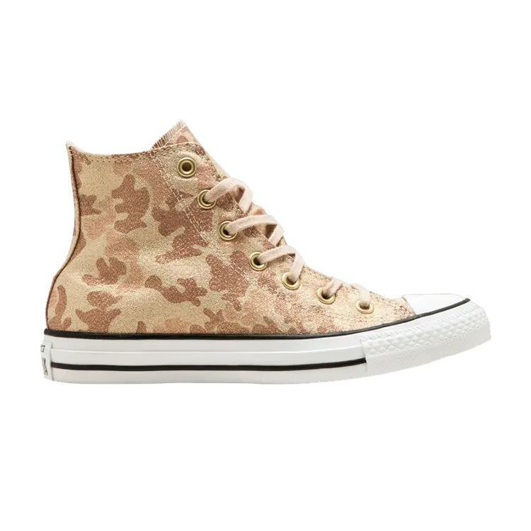 Кроссовки Converse Wmns Chuck Taylor All Star High 'Lurex Camo', коричневый