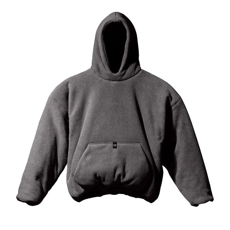 

Худи Yeezy Gap Engineered by Balenciaga Polar Fleece Padded Hoodie Dark Grey, серый