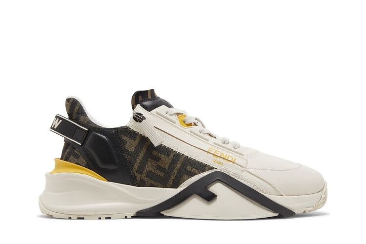 

Кроссовки Fendi Flow Slip-On 'White Yellow', белый