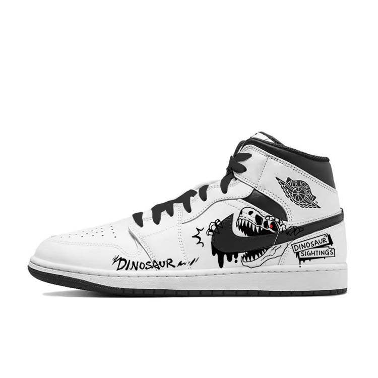 

Jordan Air 1 нескользящие мид-топ винтажные баскетбольные кроссовки мужские white black