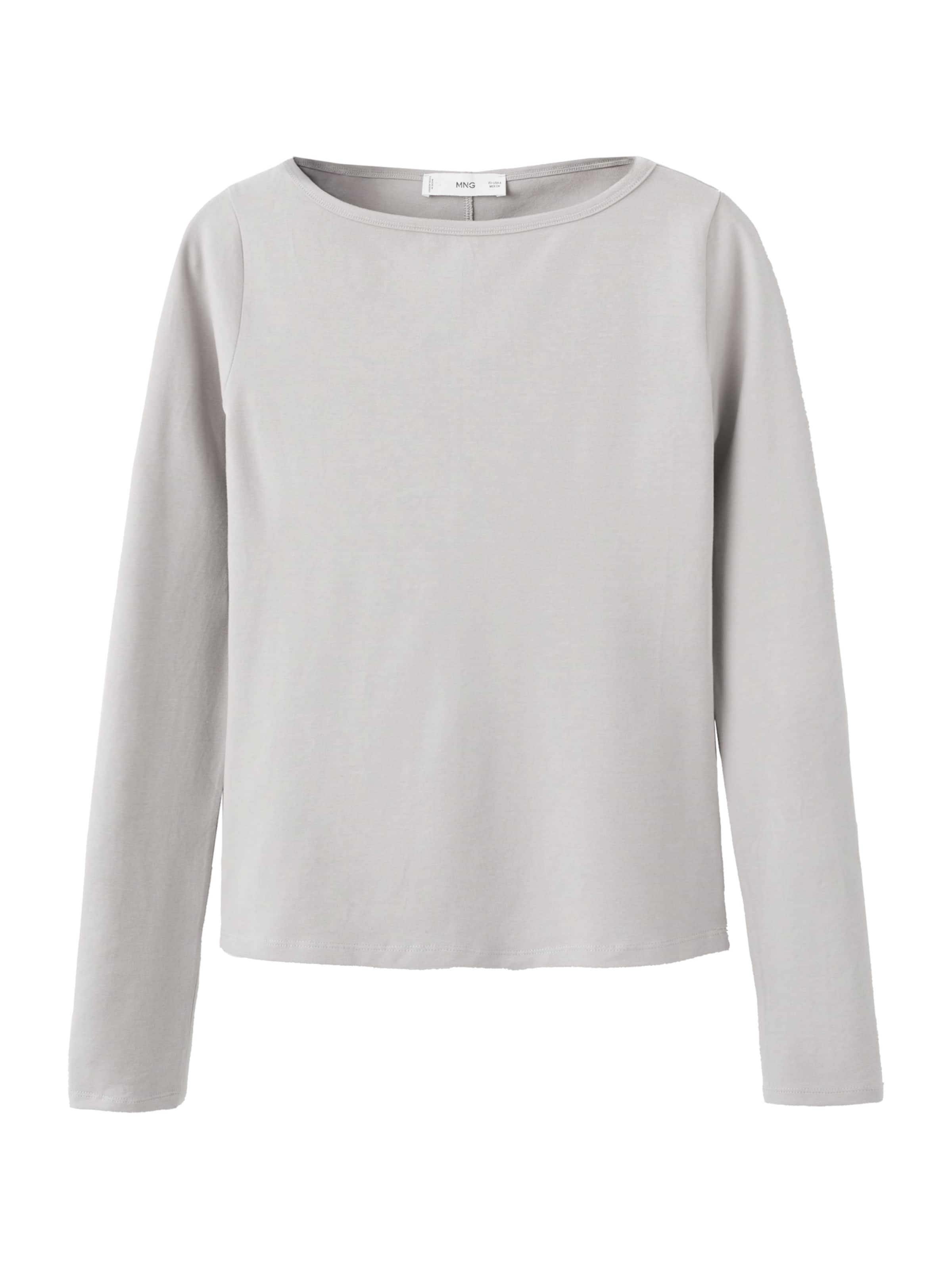 

MANGO Футболка 'MURMA' в светло-сером цвете