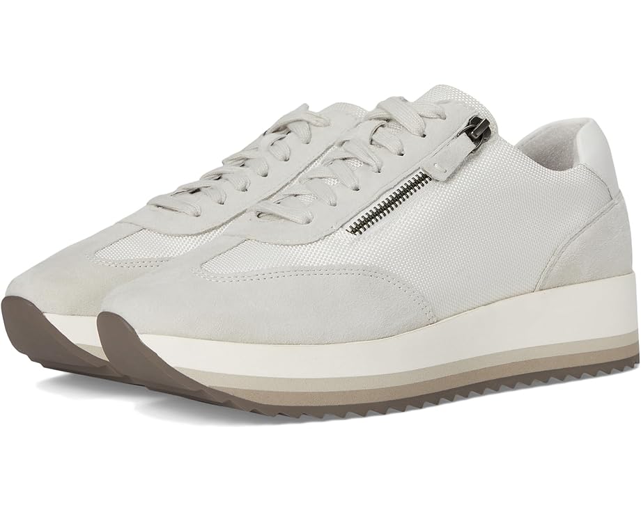 Кроссовки Johnston & Murphy Gracie Side-Zip, цвет White Nylon Suede