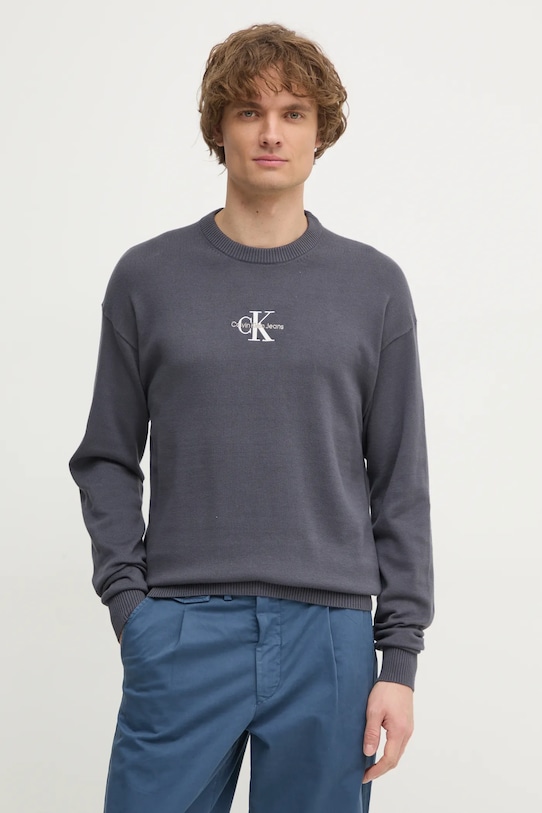 

Хлопковый свитер Calvin Klein Jeans, серый