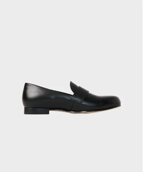 Мужские лоферы из натуральной кожи French Loafer foot the coacher чёрные — фото 3